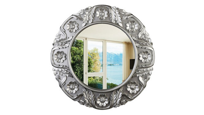 欧式风格铁艺镜框 浴室卫生间化妆镜酒吧壁挂镜子KT028