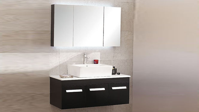 浴室柜组合现代简约实木卫生间卫浴柜洗脸盆挂墙式镜吊柜BG-7001 1100mm600mm700mm800mm900mm1000mm1200mm