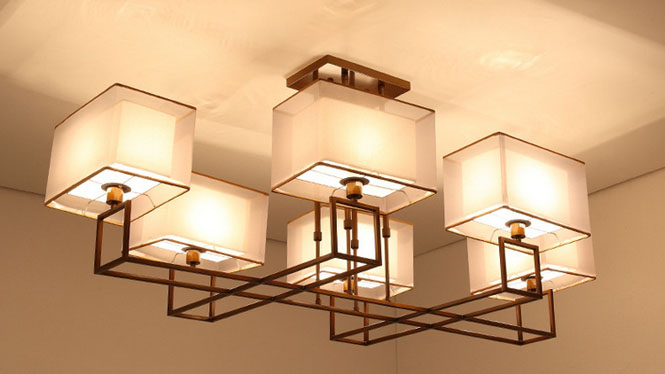 新中式吊灯客厅灯仿古铁艺中式灯具创意复古卧室餐厅灯饰中小大特大号1201