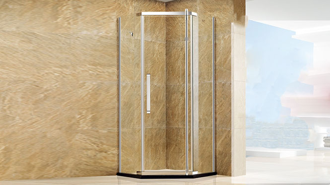 钻石型沐浴房 整体淋浴房 304不锈钢 钢化玻璃421001