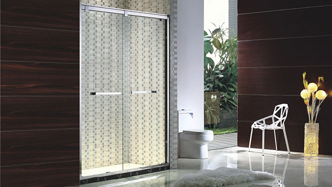 一字型不锈钢淋浴房 整体浴室隔断 钢化玻璃卫生间洗浴房122005