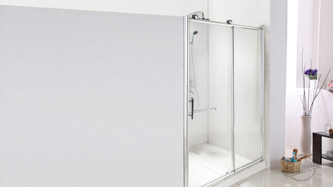 一字型淋浴房铝合金隔断 推拉移门 简易淋浴房112002