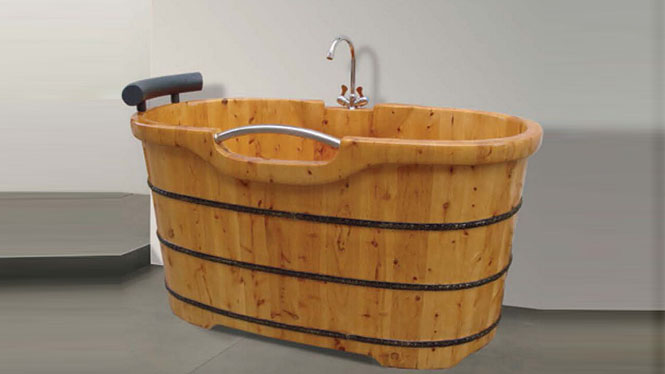 成人浴盆 实木洗澡木桶 美容理疗浴缸 家用泡澡沐浴桶 淋浴008A