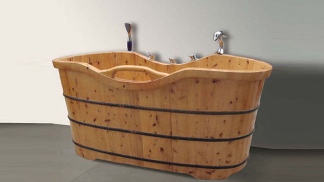 沐浴桶 天然环保洗浴盆 木质家用泡澡沐浴缸 成人保健养生洗澡桶032A
